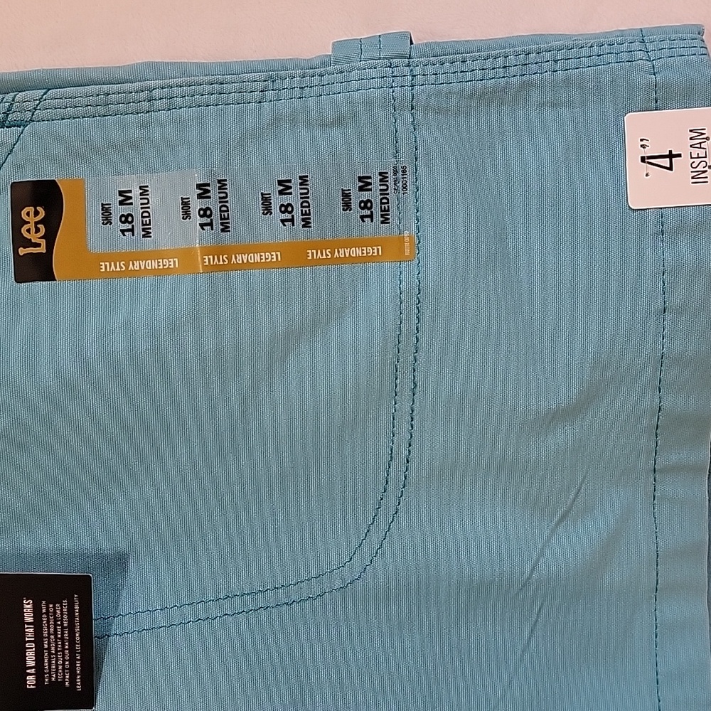 Women's Lee Legendary Carpenter Shorts, Bay Blue, Size 18, NWT - Picture 10 of 13